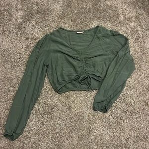 So crop long-sleeve shirt L
